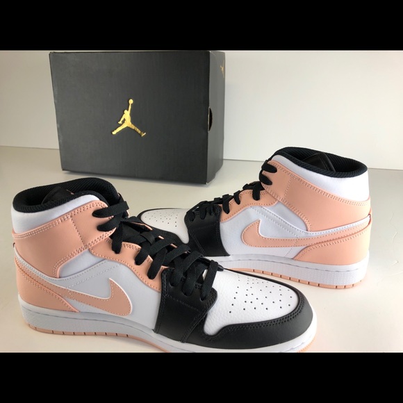 Jordan 1 Mid Crimson Tint White/Arctic Orange-Black 554724 133 Men's Siz… - Picture 11 of 14